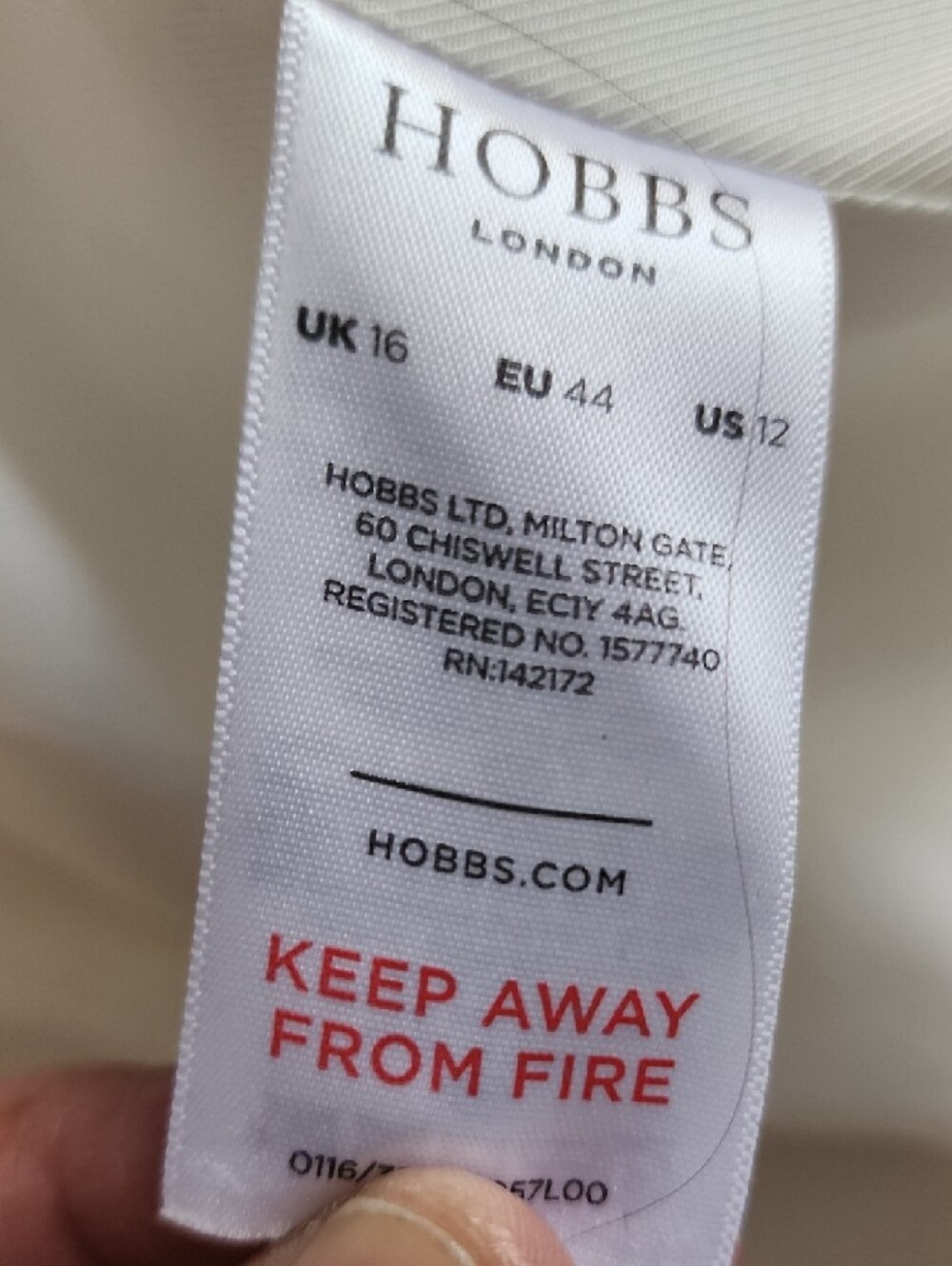 Hobbs London Cream Double Breasted Trench Coat Jacket - Picture 11 of 12